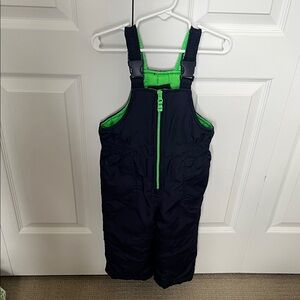 Carter's Navy and Lime Green Overalls